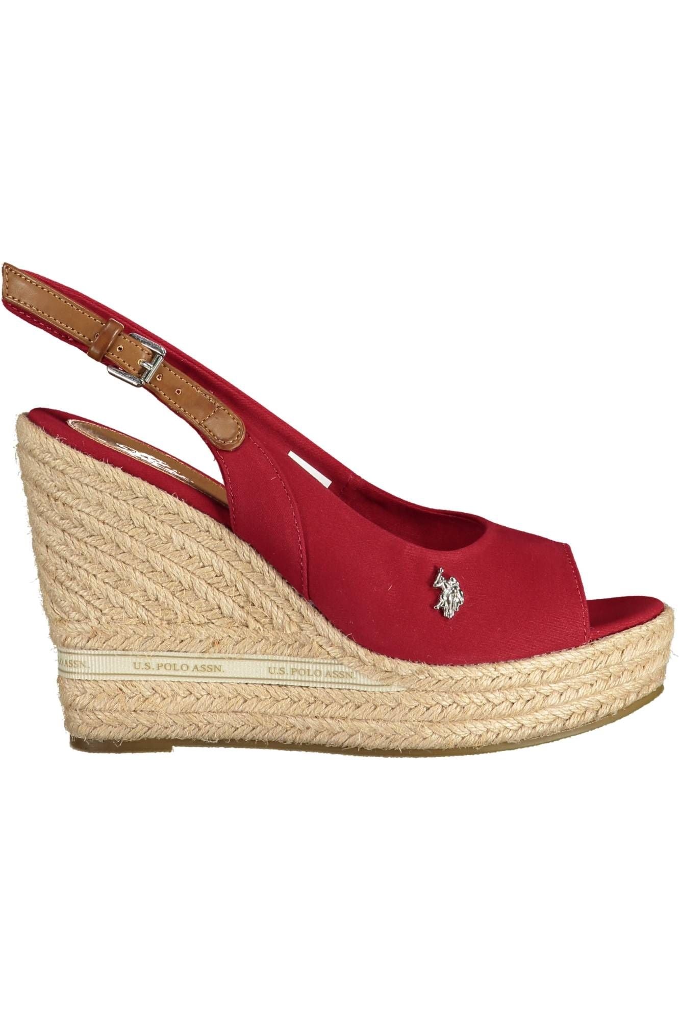 U.S. POLO ASSN. Red Cotton Women Sandal