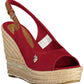 U.S. POLO ASSN. Red Cotton Women Sandal