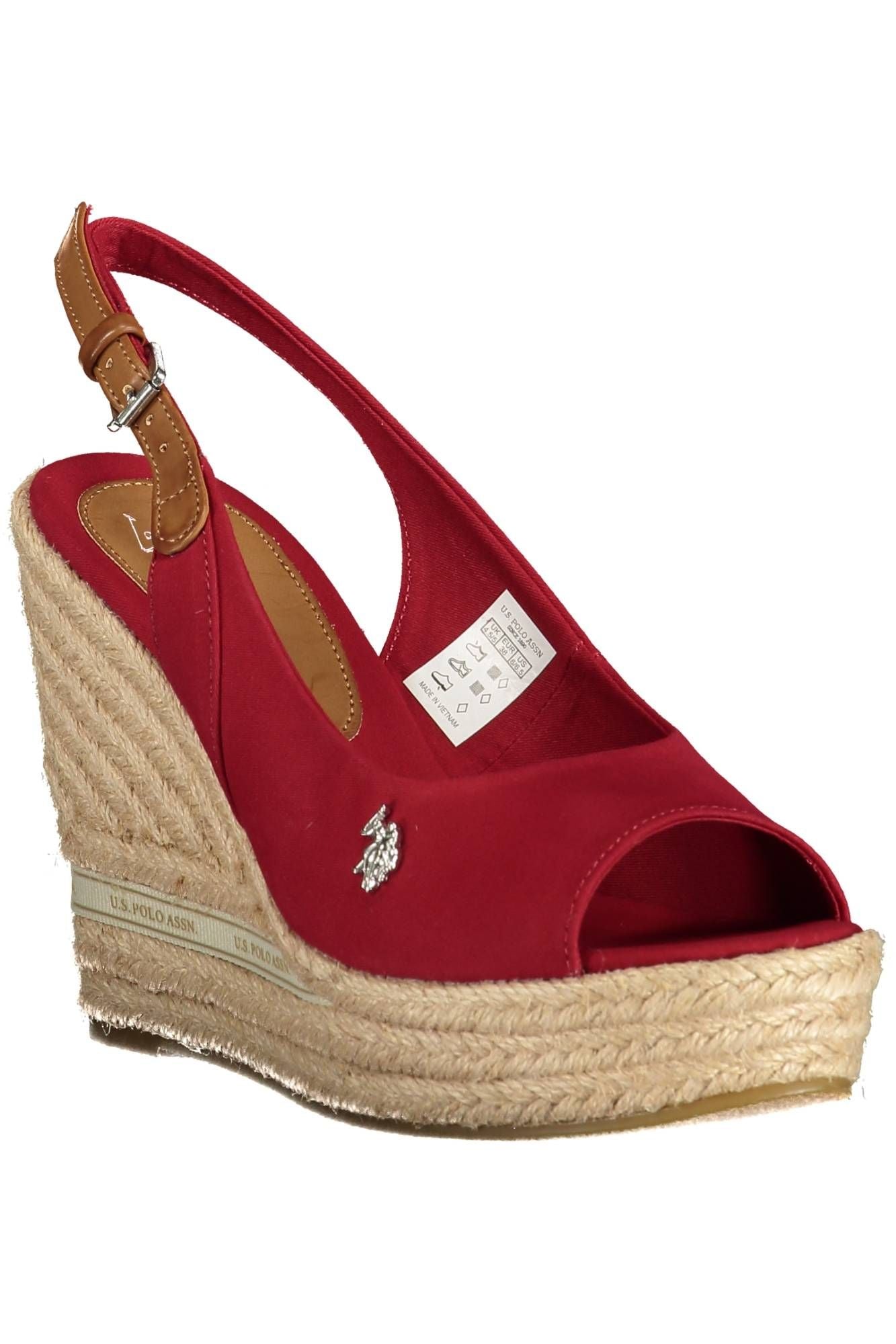 U.S. POLO ASSN. Red Cotton Women Sandal