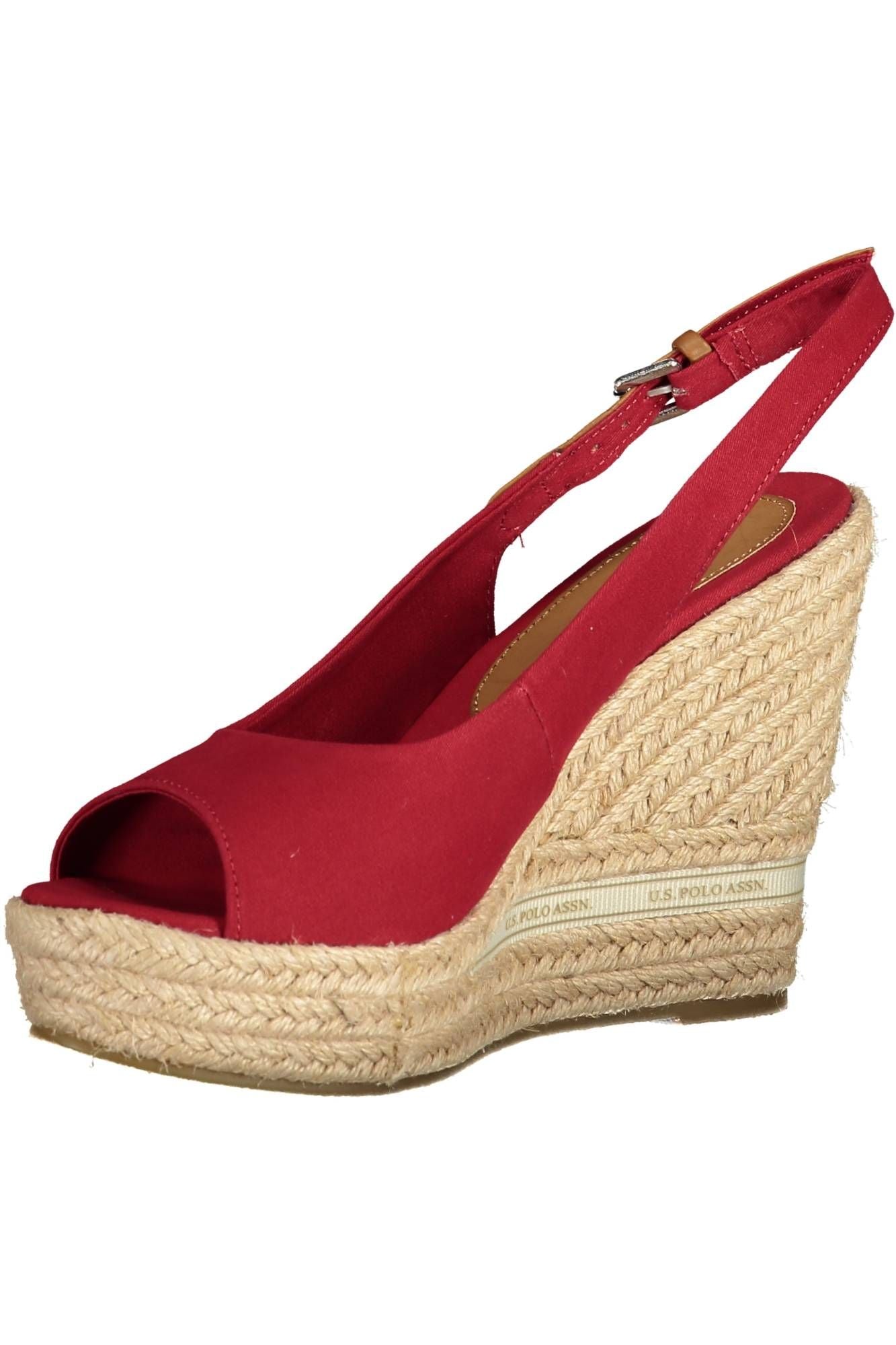 U.S. POLO ASSN. Red Cotton Women Sandal