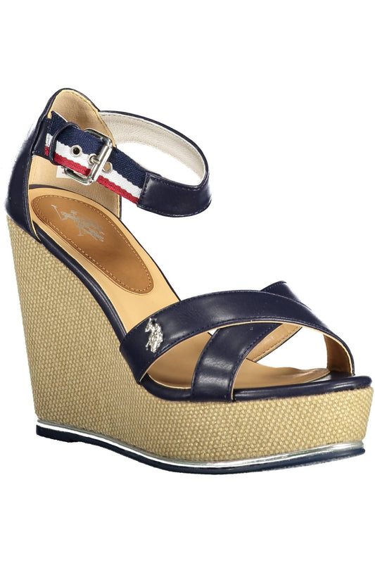 U.S. POLO ASSN. Blue Cotton Women Sandal