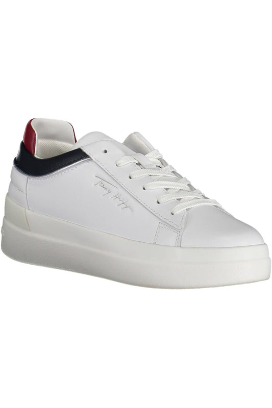 Tommy Hilfiger White Leather Women Sneaker