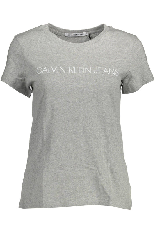 Calvin Klein Gray Cotton Women T-Shirt