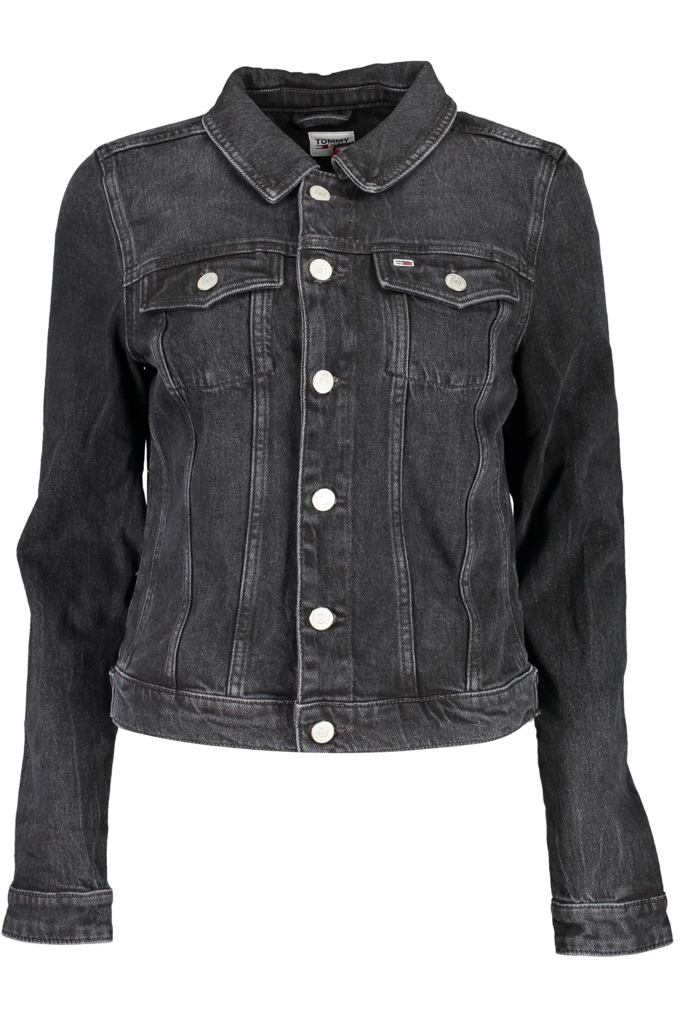 Tommy Hilfiger Black Cotton Women Jacket