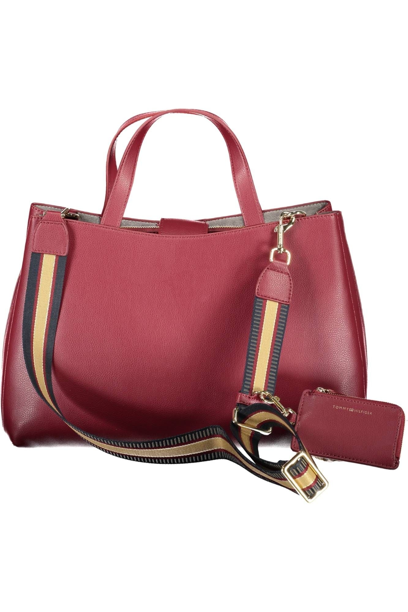 Tommy Hilfiger Red Polyester Women Handbag