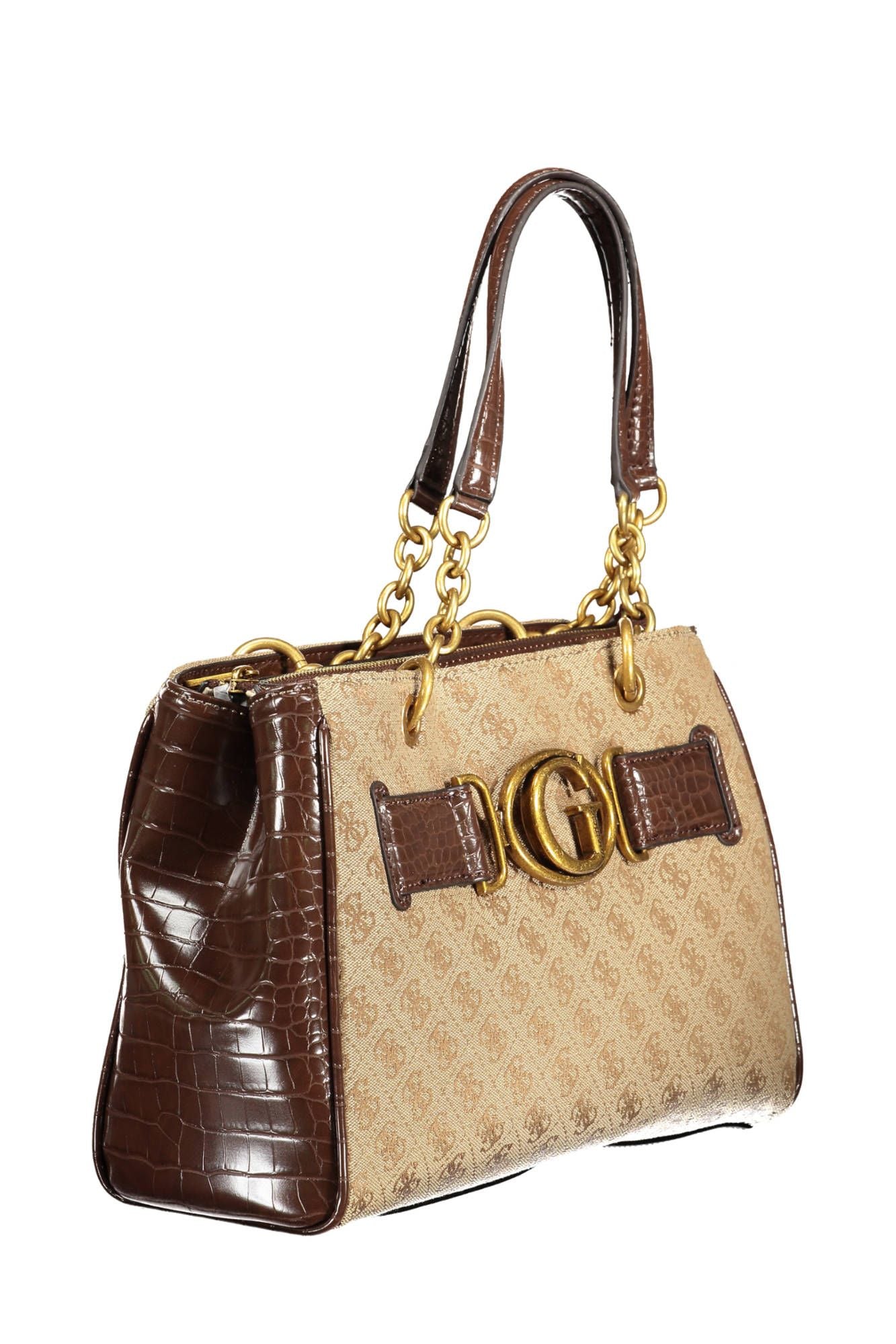 Guess Jeans Brown Polyester Women Handbag