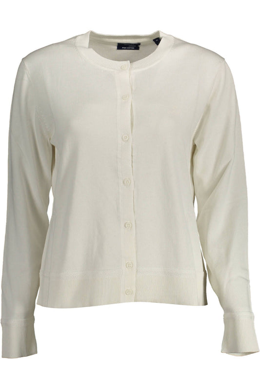 Gant White Cotton Women Cardigan