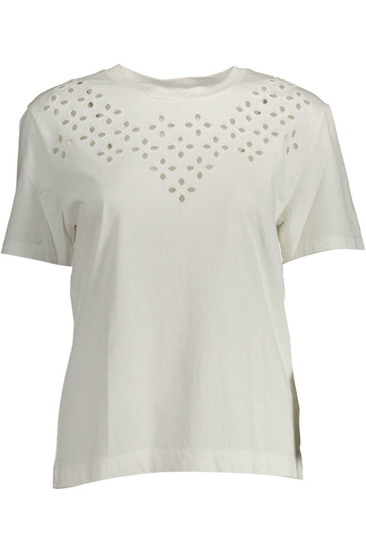 Gant White Cotton Women T-Shirt