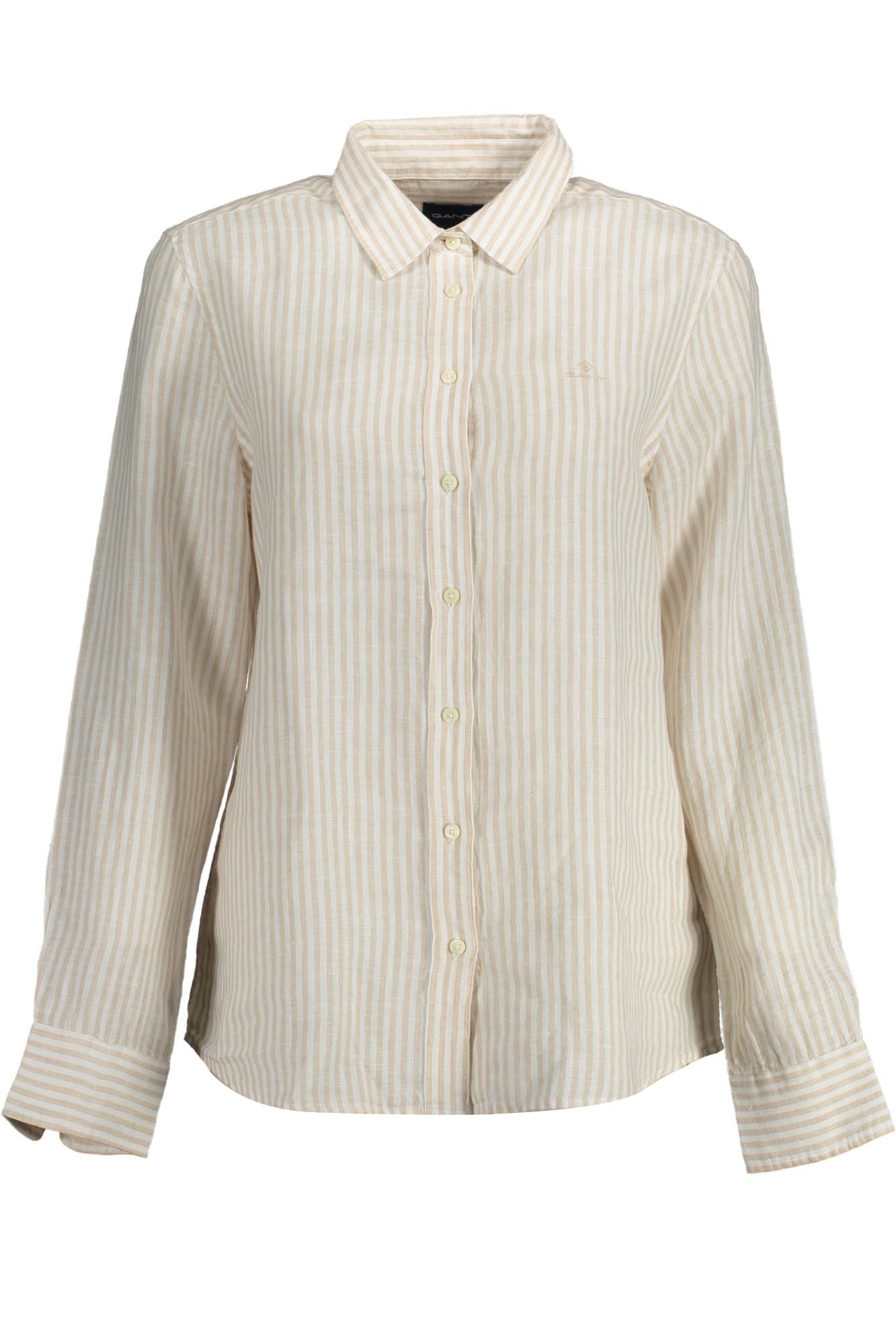 Gant Beige Linen Women Shirt