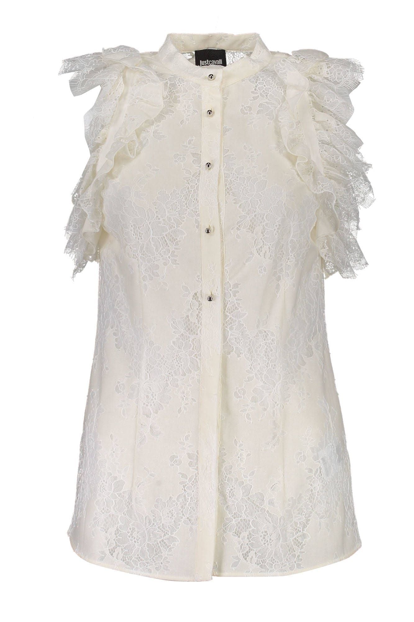 Just Cavalli White Cotton Women Shirt