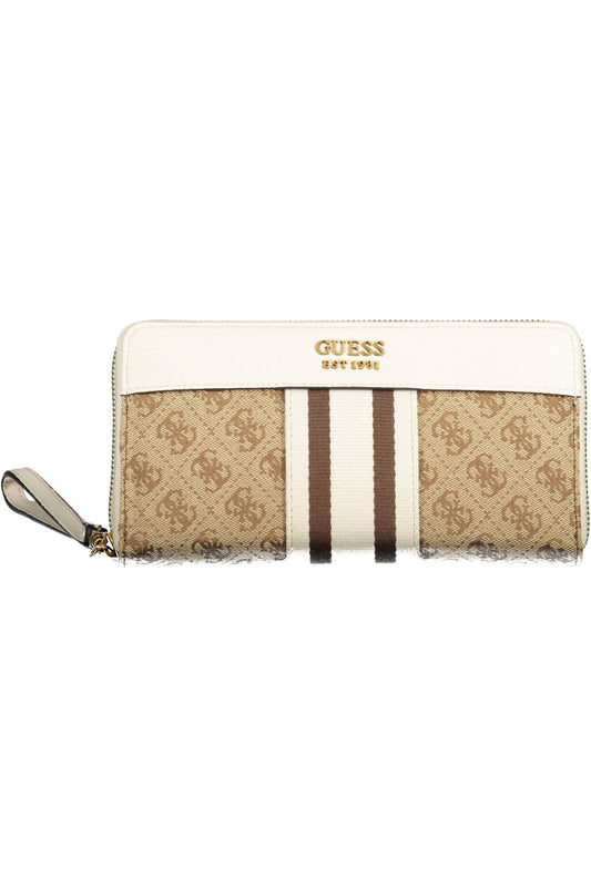 Guess Jeans Beige Polyester Women Wallet