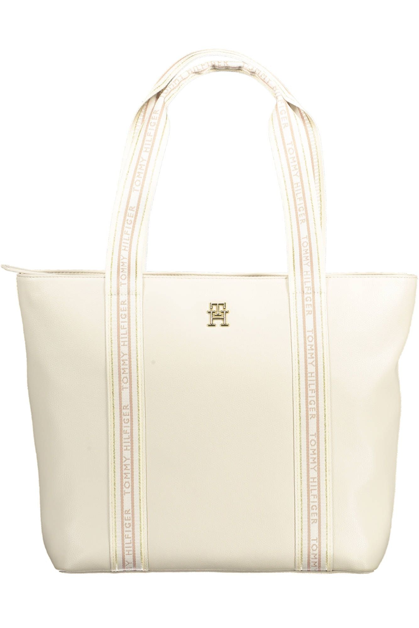 Tommy Hilfiger Beige Polyester Women Handbag