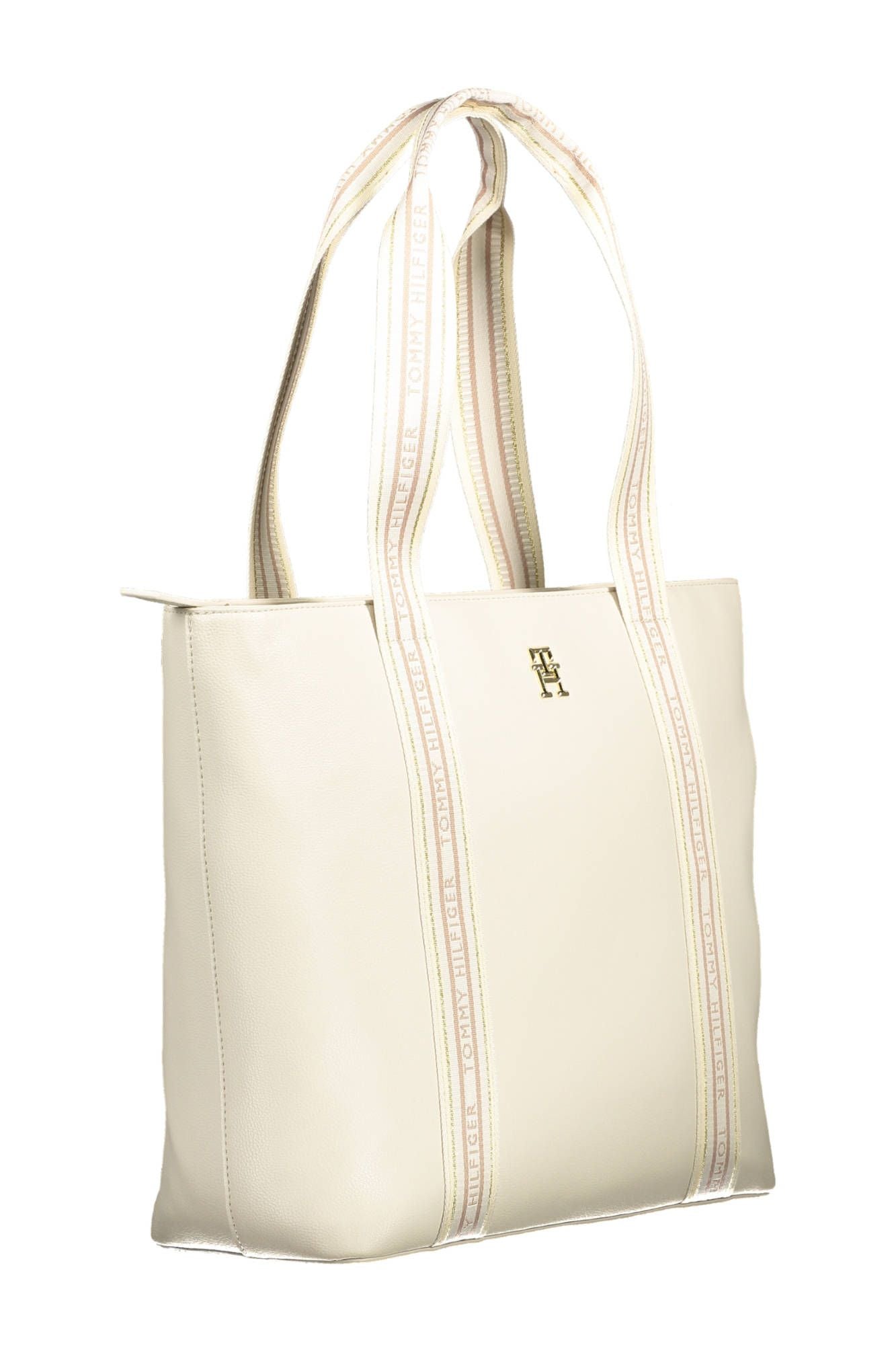 Tommy Hilfiger Beige Polyester Women Handbag