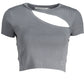 Calvin Klein Gray Cotton Women T-Shirt