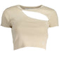 Calvin Klein Beige Cotton Women T-Shirt