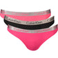 Calvin Klein Pink Cotton Women Thong Pack