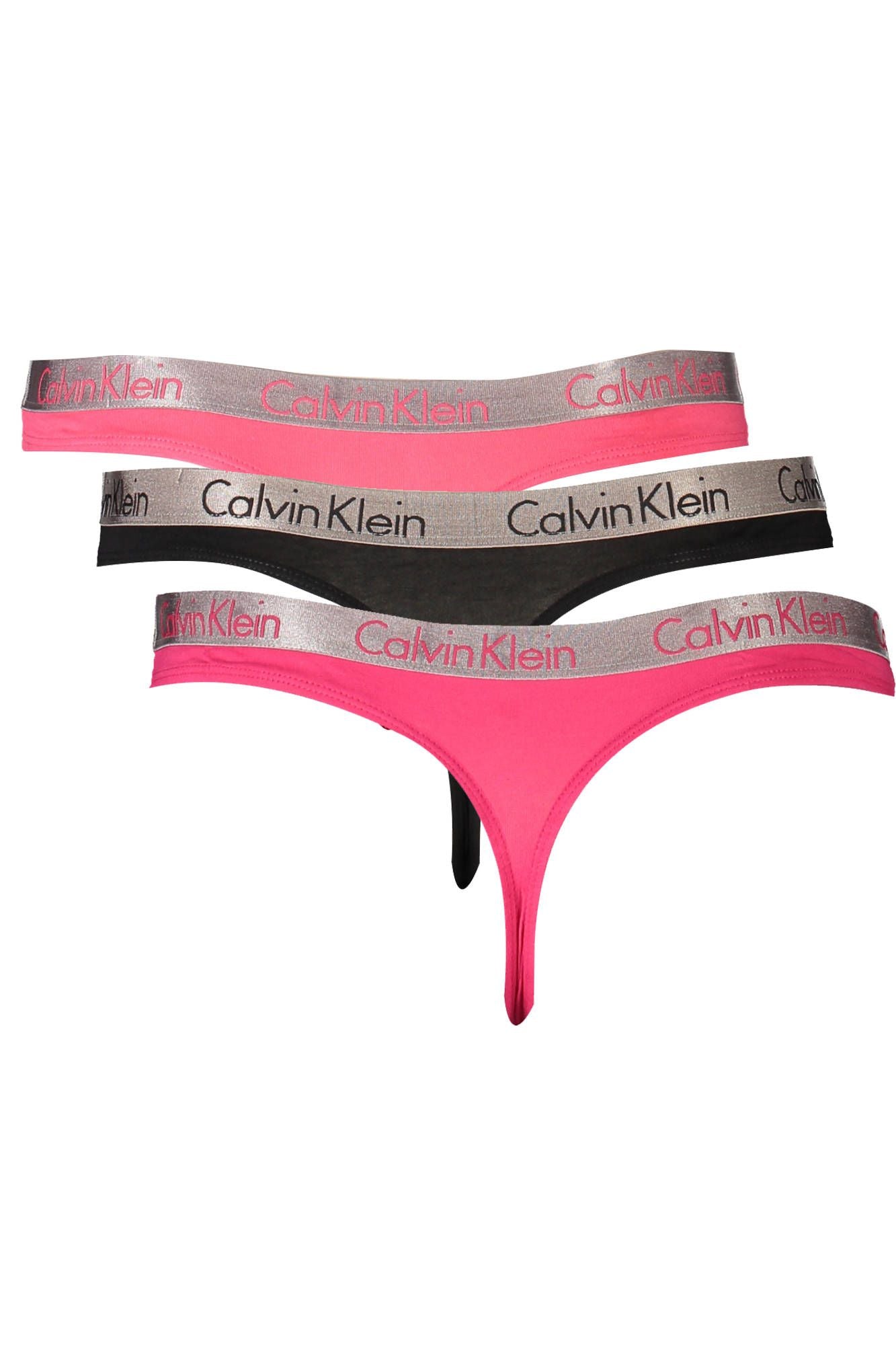 Calvin Klein Pink Cotton Women Thong Pack