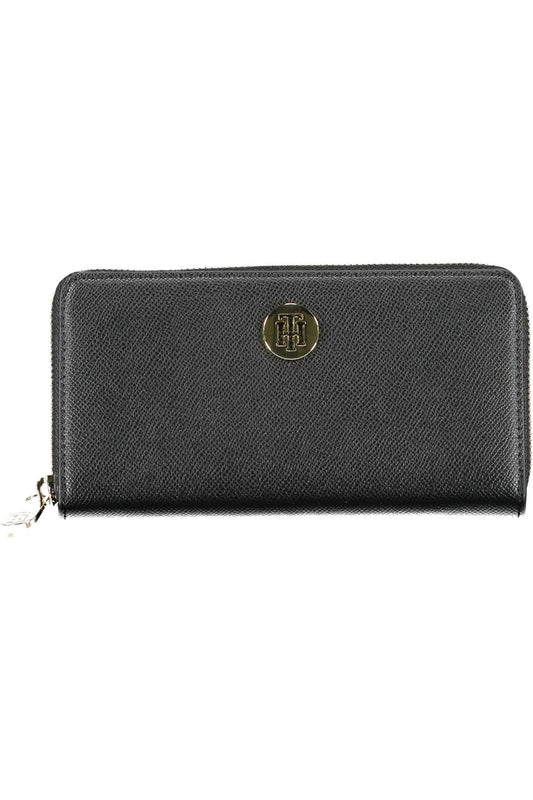 Tommy Hilfiger Black Polyurethane Women Wallet