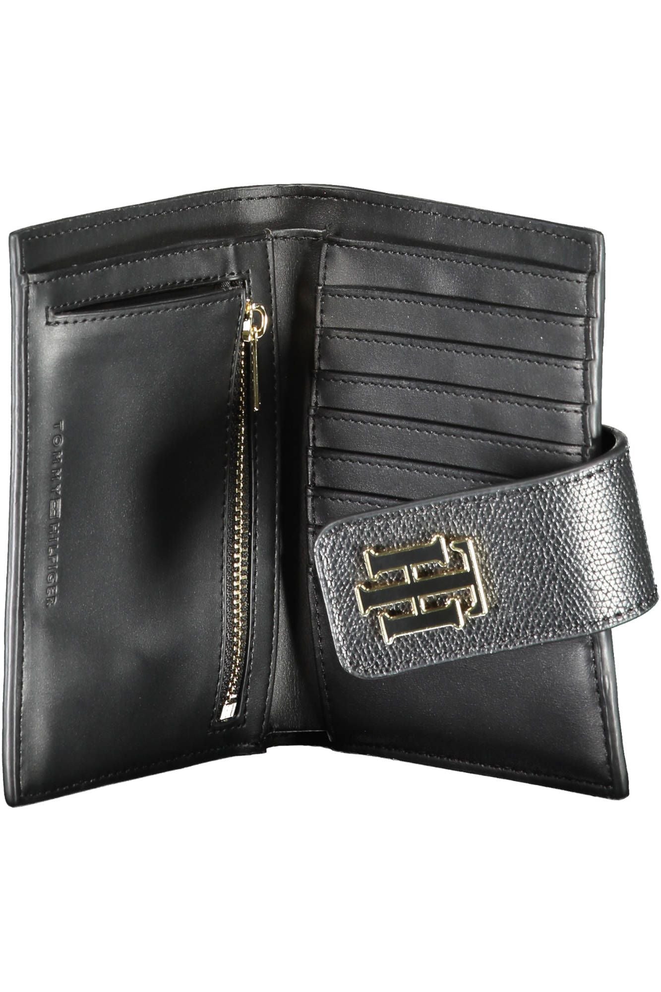 Tommy Hilfiger Black Polyurethane Women Wallet