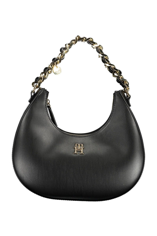 Tommy Hilfiger Black Polyurethane Women Handbag