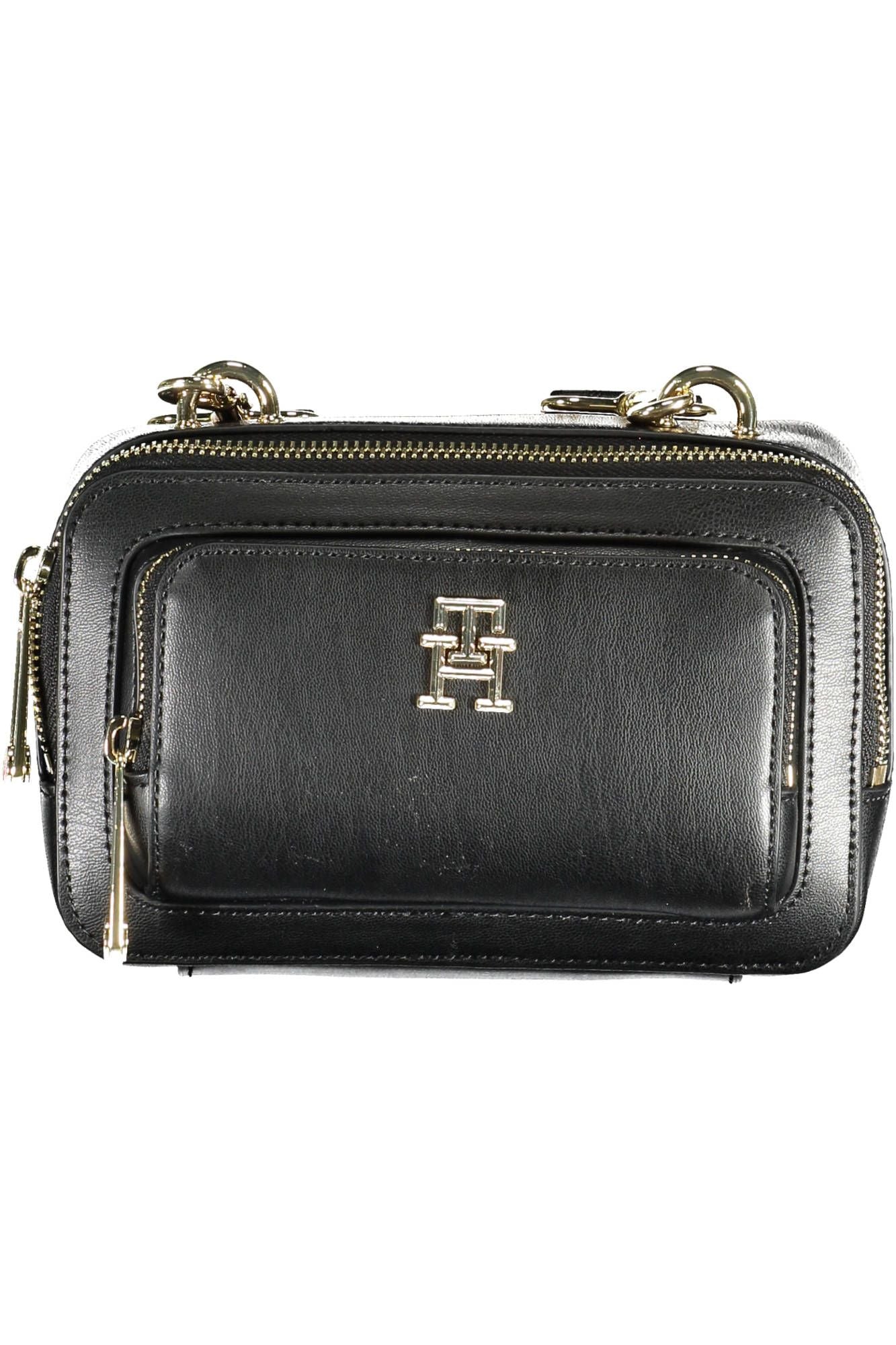 Tommy Hilfiger Black Polyurethane Women Handbag