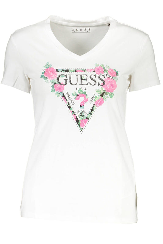 Guess Jeans White Cotton Women T-Shirt