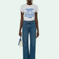 Off-White Blue Cotton Women's Jeans