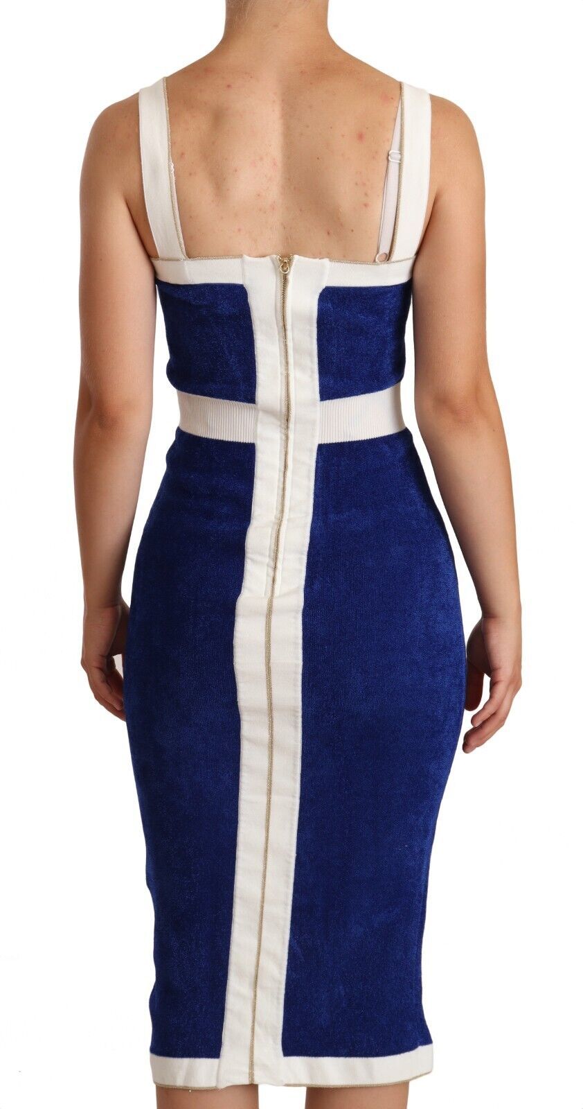 Elisabetta Franchi Sleek Sleeveless Bodycon Midi Dress