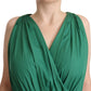 Dolce & Gabbana Elegant Deep Green Sleeveless A-Line Dress