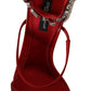 Dolce & Gabbana Crystal-Embellished Red Heeled Sandals