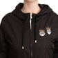 Dolce & Gabbana Elegant Black Bomber Jacket with Hood