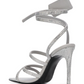 Off-White Gray Calfskin Women Sandal