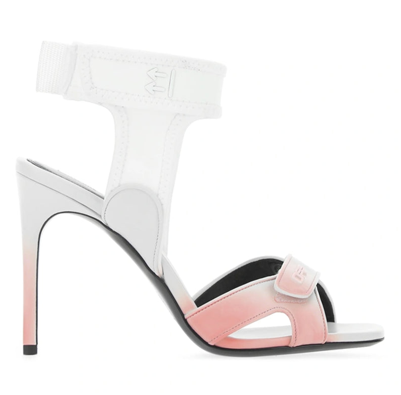 Off-White Chic White Calfskin Ankle-Strap Sandals