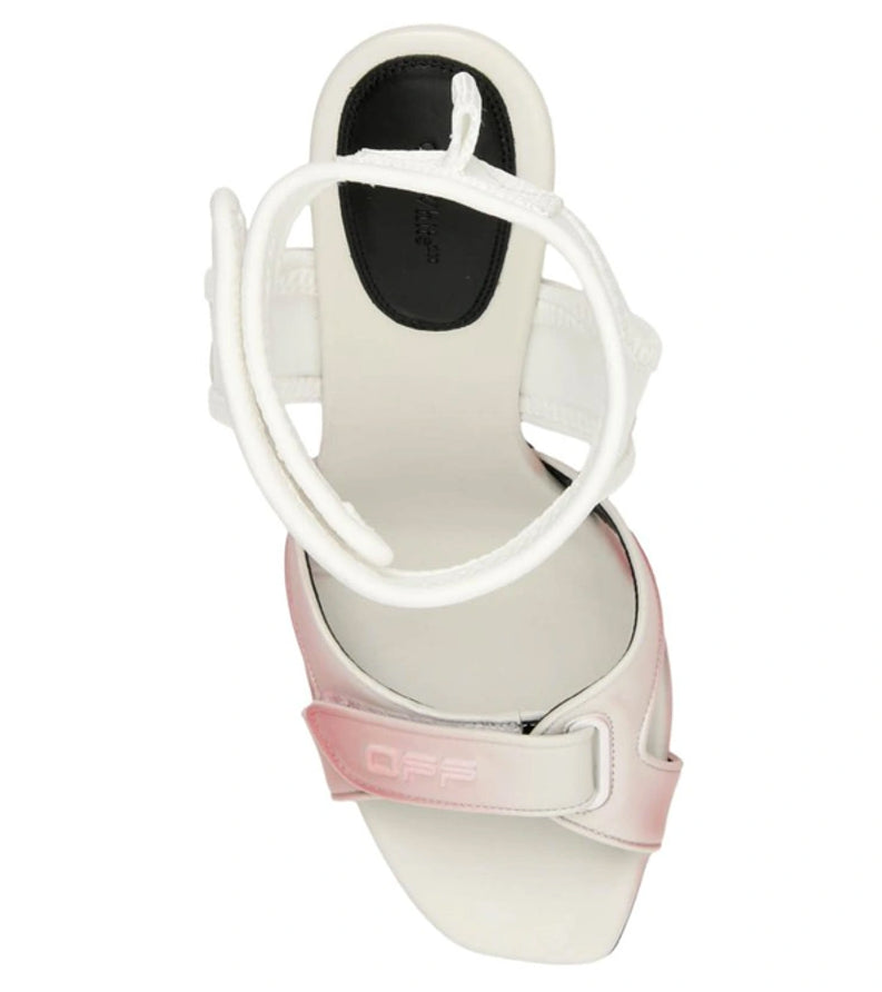 Off-White Chic White Calfskin Ankle-Strap Sandals