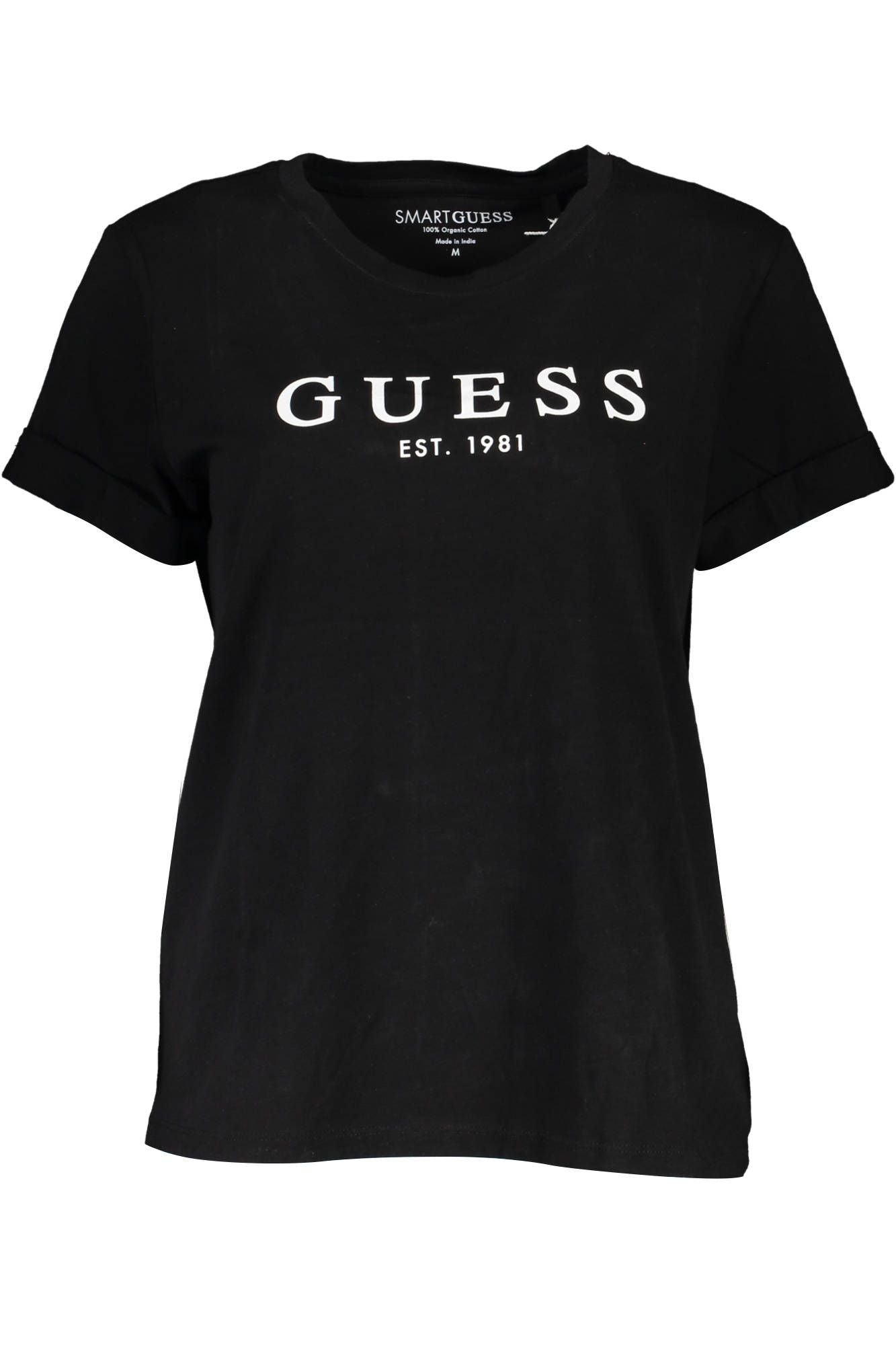 Guess Jeans Black Organic Cotton Women T-Shirt