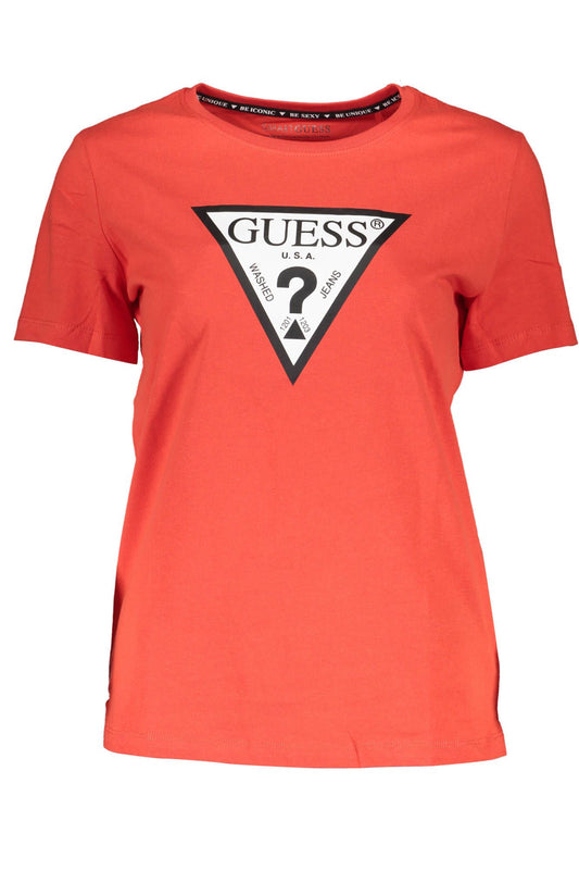 Guess Jeans Red Cotton Women T-Shirt