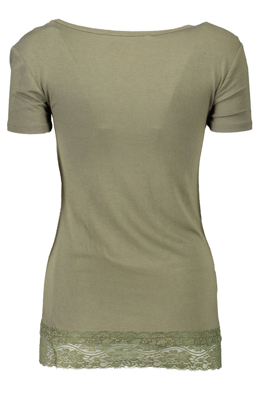 Silvian Heach Green Cotton Women T-Shirt