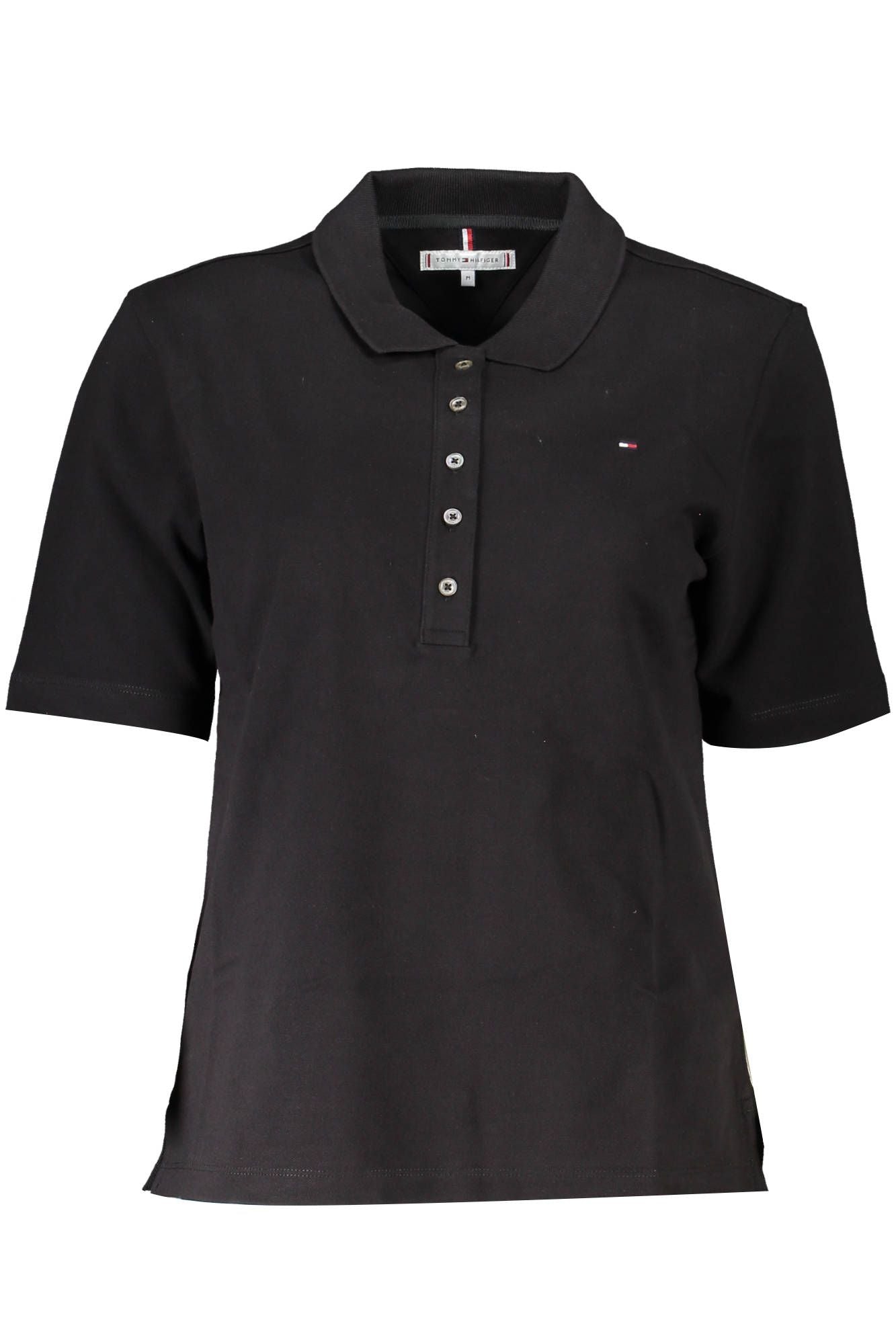 Tommy Hilfiger Black Cotton Women Polo Shirt