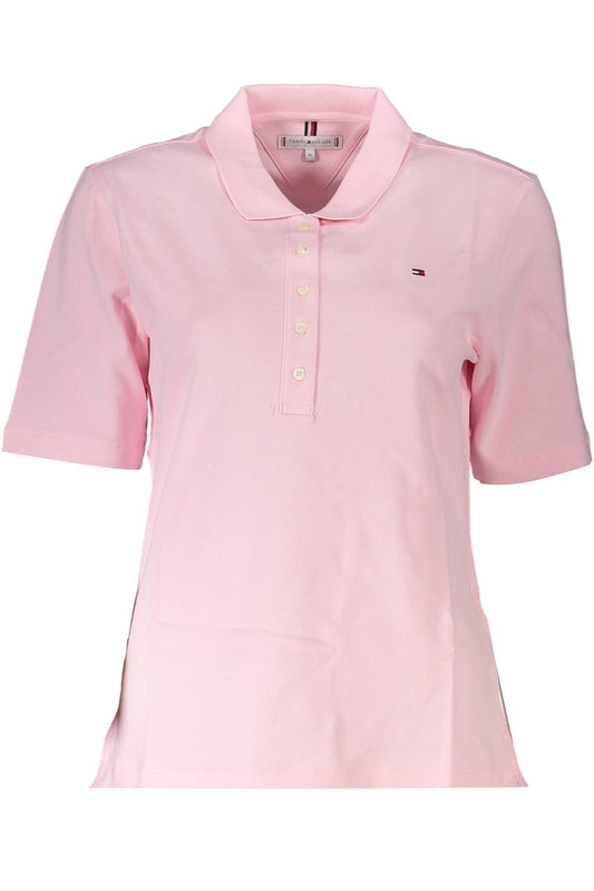 Tommy Hilfiger Pink Cotton Women Polo Shirt