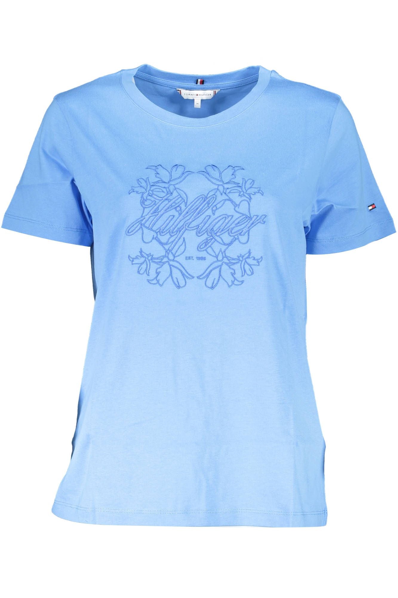 Tommy Hilfiger Light Blue Cotton Women T-Shirt