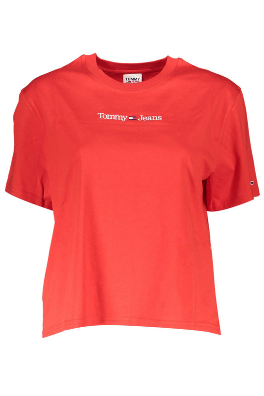 Tommy Hilfiger "Red Cotton Women T-Shirt"