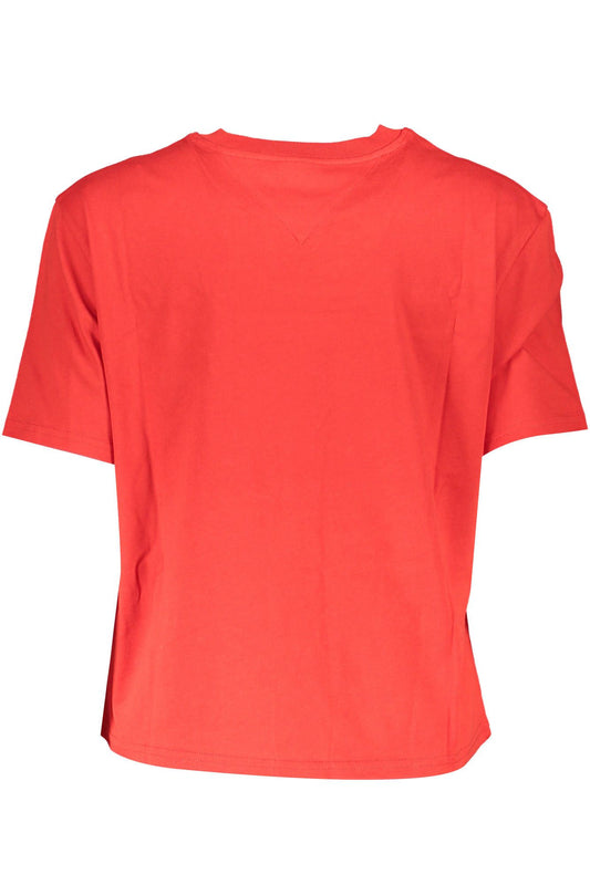 Tommy Hilfiger "Red Cotton Women T-Shirt"