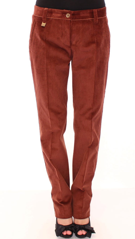 Dolce & Gabbana Chic Brown Cotton Pants for Her