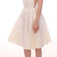 Licia Florio Elegant White Tea Halterneck Dress