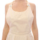 Licia Florio Elegant White Tea Halterneck Dress