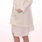 Licia Florio Elegant White Button Front Jacket Coat