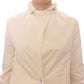 Licia Florio Elegant White Button Front Jacket Coat