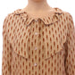 Licia Florio Chic Pink Button-Up Long Sleeve Blouse