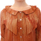 Licia Florio Elegant Orange Viscose Blouse