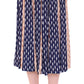 Licia Florio Elegant Blue and Pink Below-Knee Skirt